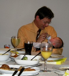 Heute bekommst du dein Essen vom Papa